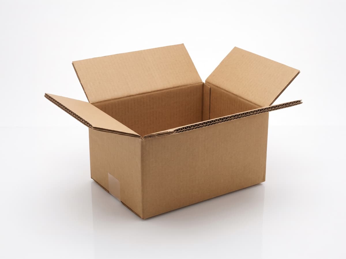 Double-wall corrugated cardboard box